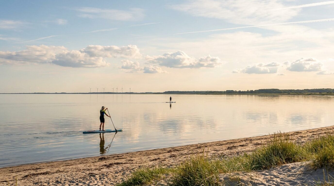 SUP-paddling på Lomma strand